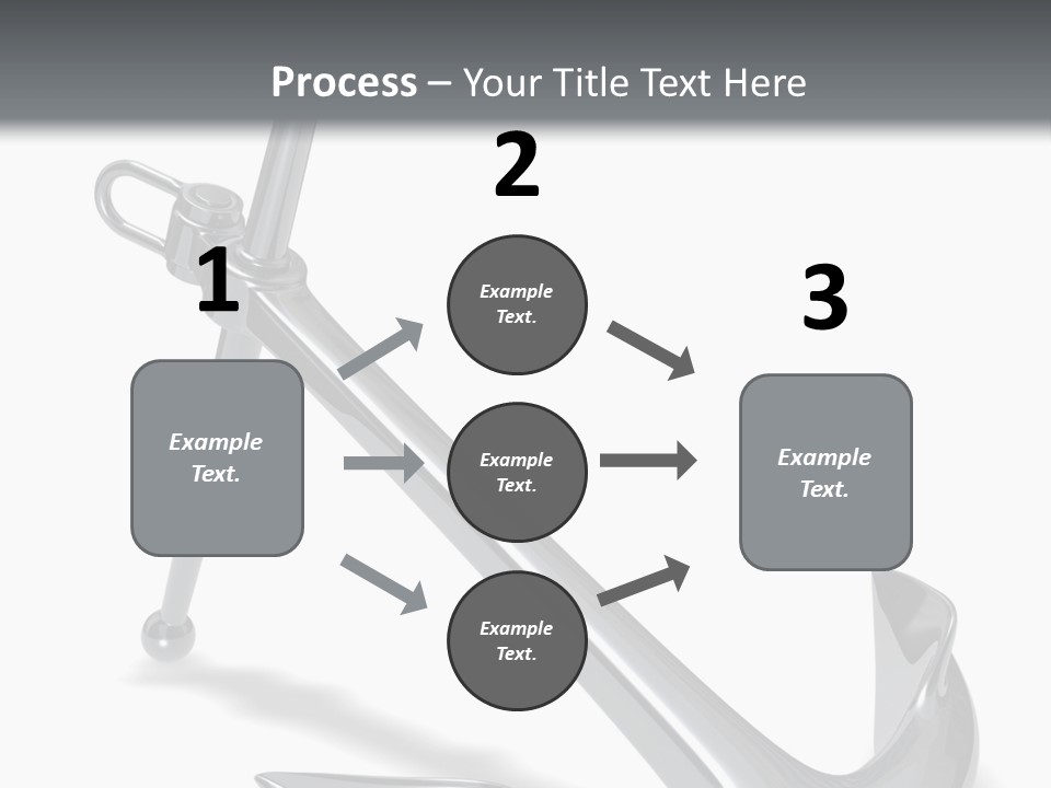 Rendered Iron Anchor PowerPoint Template