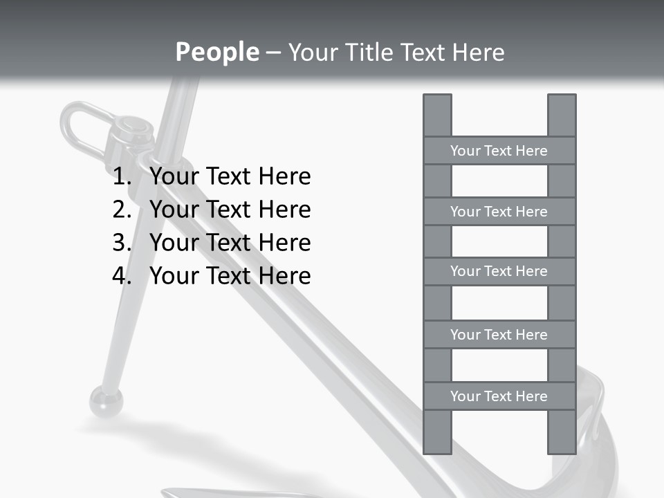 Rendered Iron Anchor PowerPoint Template