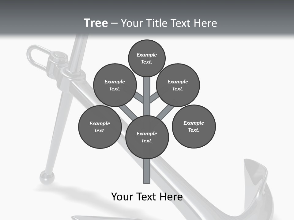 Rendered Iron Anchor PowerPoint Template