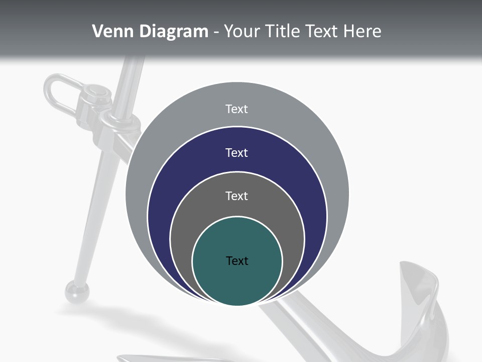 Rendered Iron Anchor PowerPoint Template