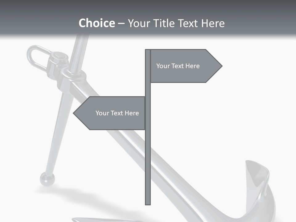 Rendered Iron Anchor PowerPoint Template