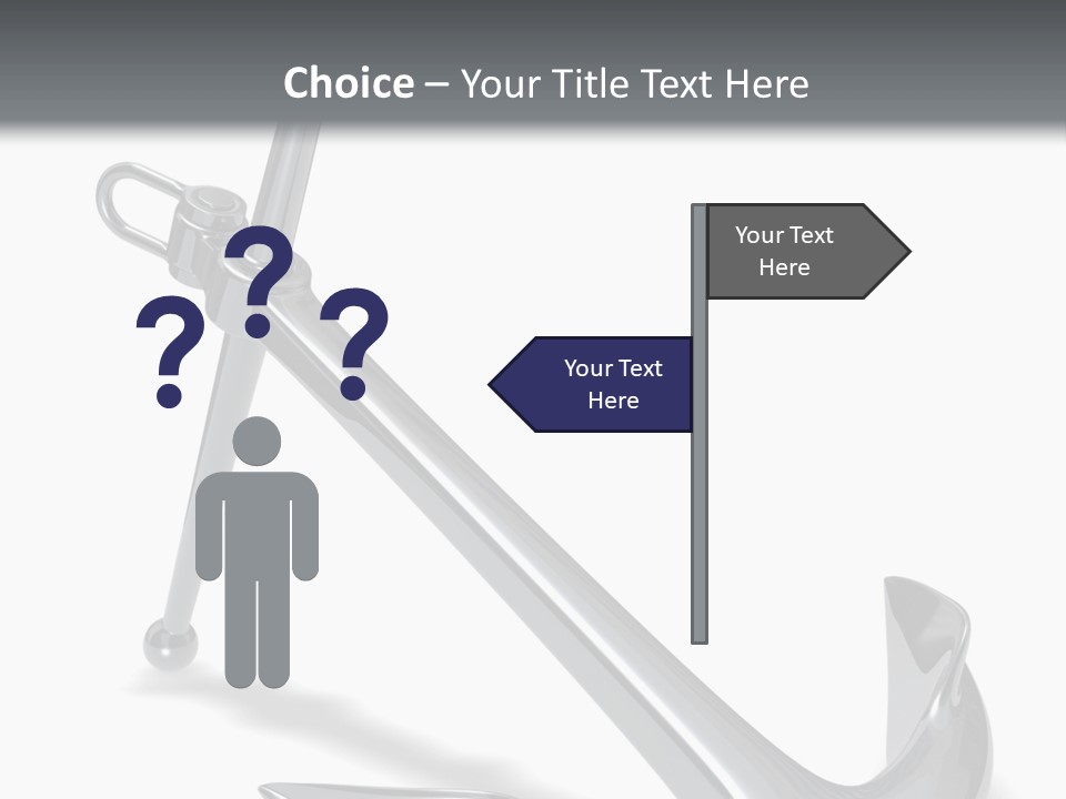 Rendered Iron Anchor PowerPoint Template