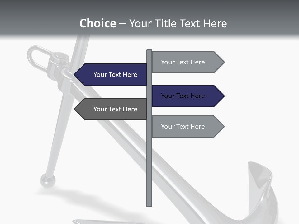 Rendered Iron Anchor PowerPoint Template