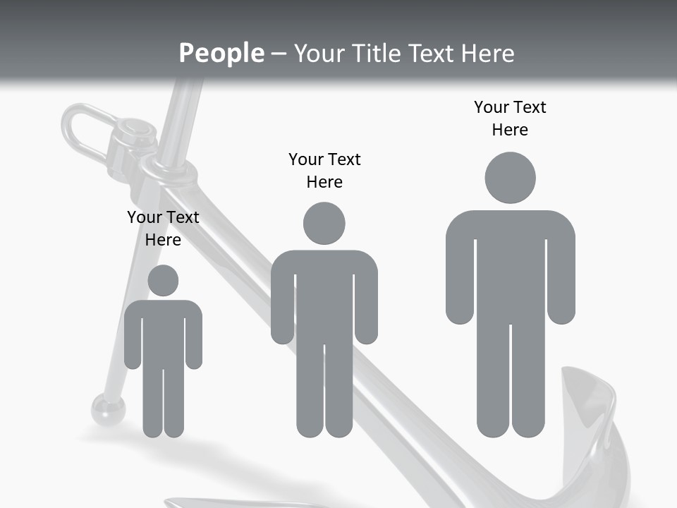 Rendered Iron Anchor PowerPoint Template