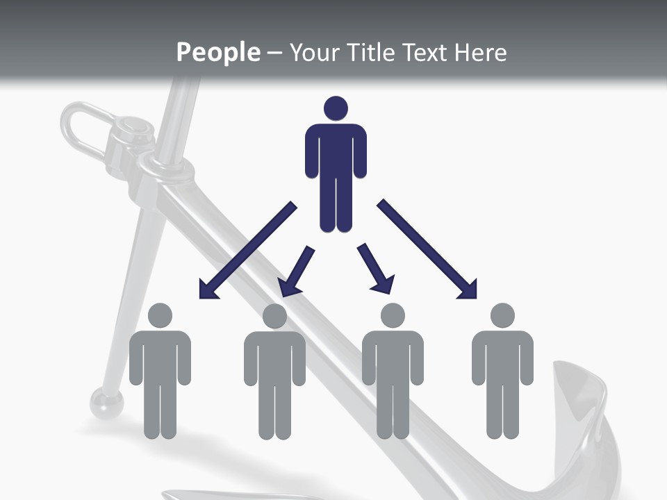 Rendered Iron Anchor PowerPoint Template