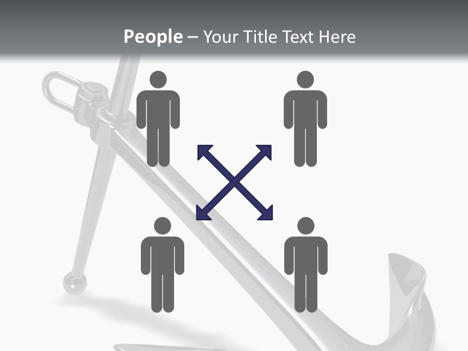 Rendered Iron Anchor PowerPoint Template