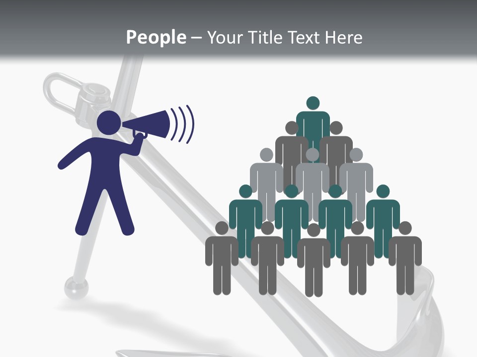 Rendered Iron Anchor PowerPoint Template