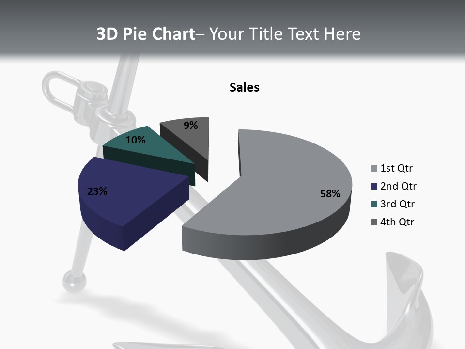 Rendered Iron Anchor PowerPoint Template
