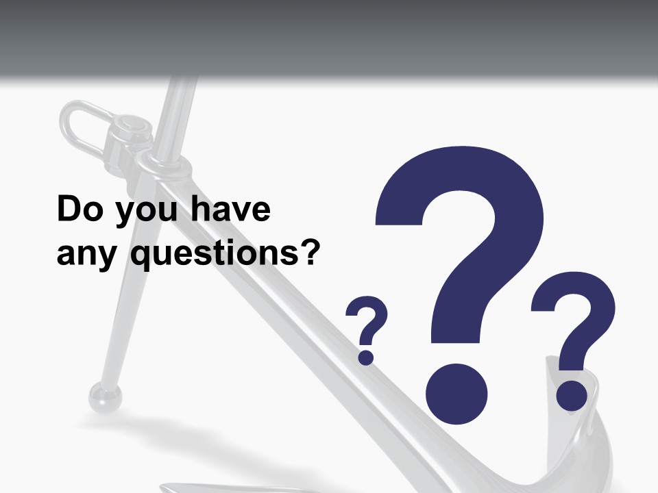 Rendered Iron Anchor PowerPoint Template