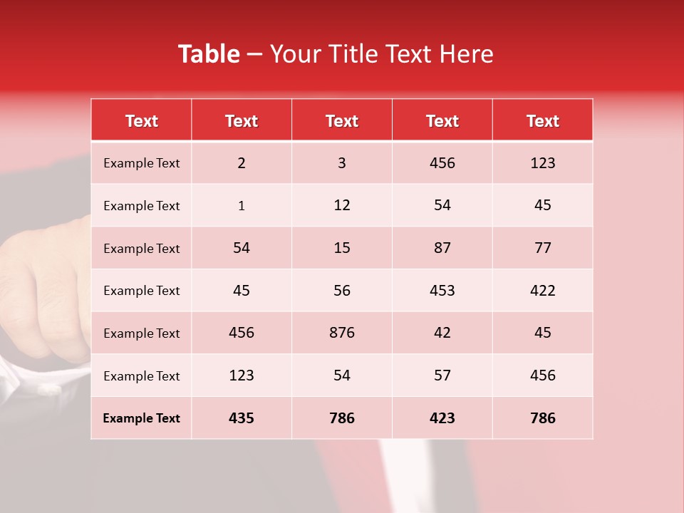 Business Man Pointing On The Red Background PowerPoint Template