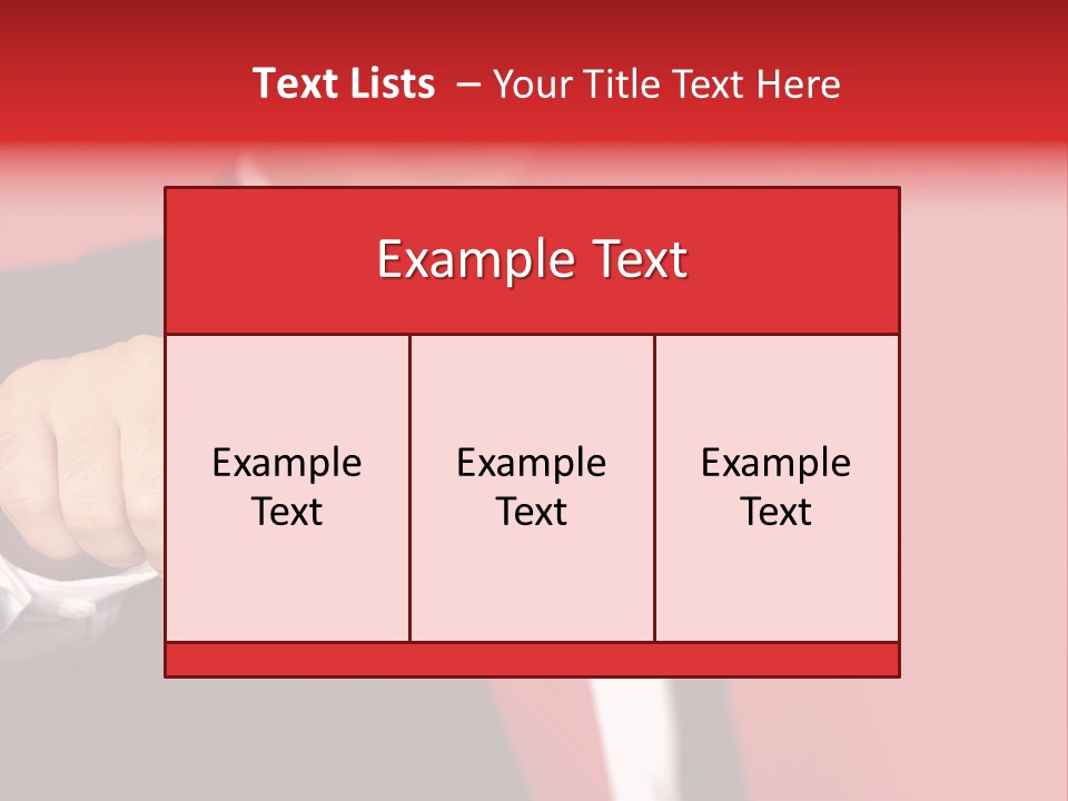 Business Man Pointing On The Red Background PowerPoint Template