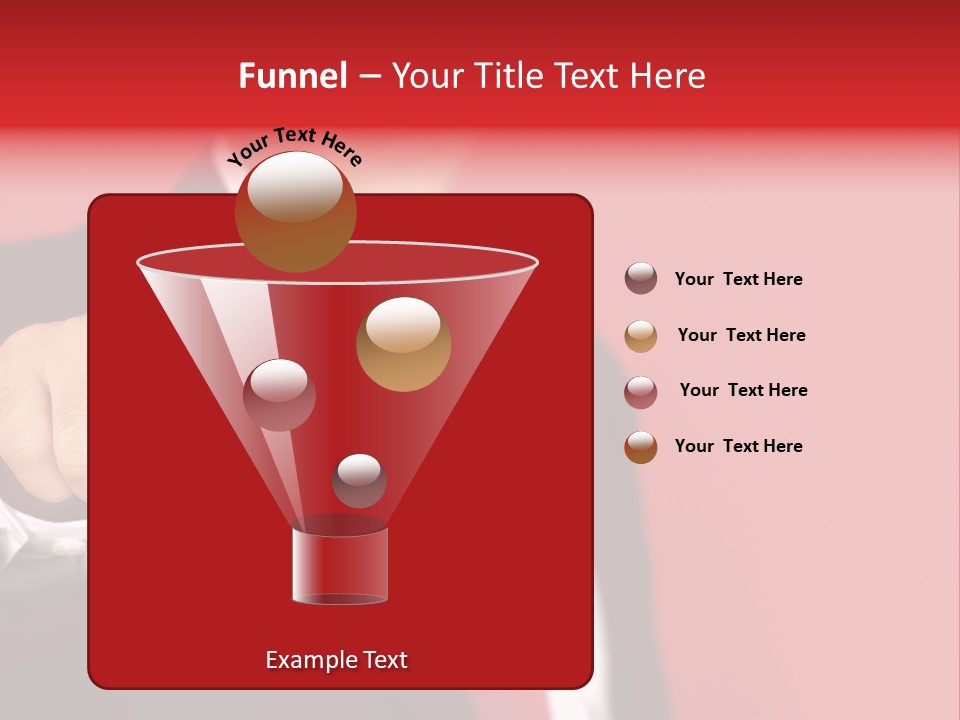 Business Man Pointing On The Red Background PowerPoint Template