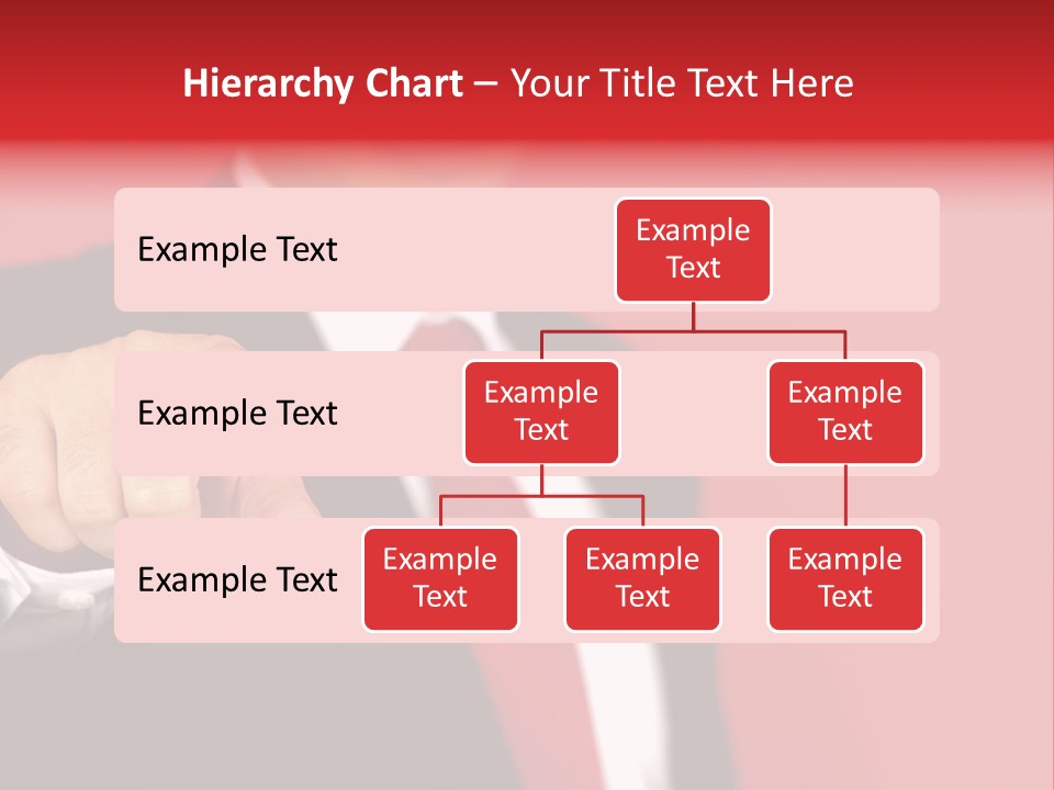 Business Man Pointing On The Red Background PowerPoint Template