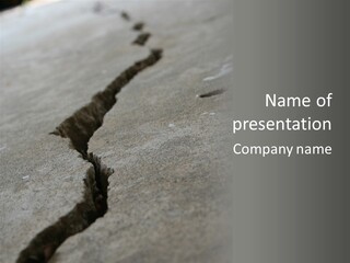 Deep Crack In Foundation PowerPoint Template