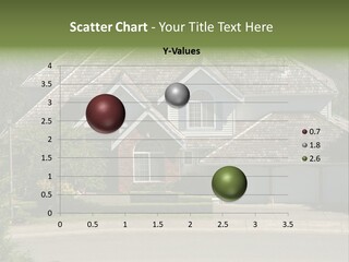 Nice Two-Story Three-Garage House Amidst Green Vegetation. "Dream Home" From Real-Estate Viewpoint. PowerPoint Template