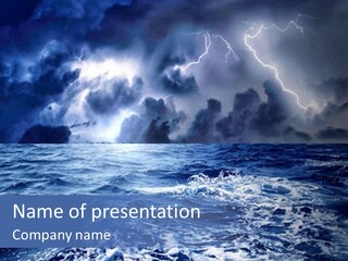 A Storm Is Coming Over The Ocean Powerpoint Template PowerPoint Template