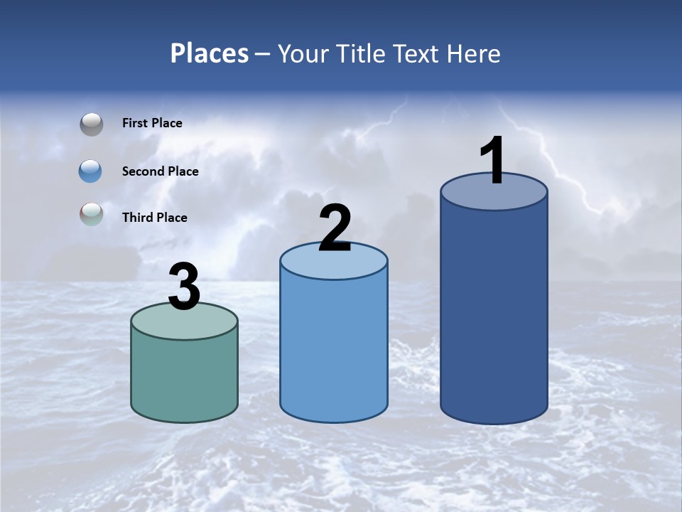 A Storm Is Coming Over The Ocean Powerpoint Template PowerPoint Template