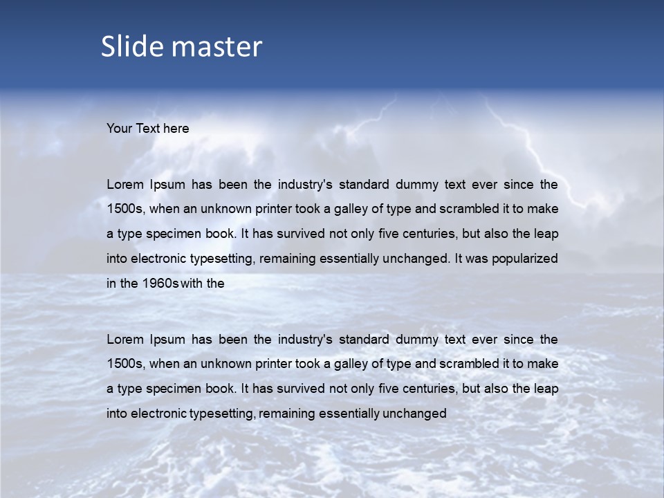 A Storm Is Coming Over The Ocean Powerpoint Template PowerPoint Template