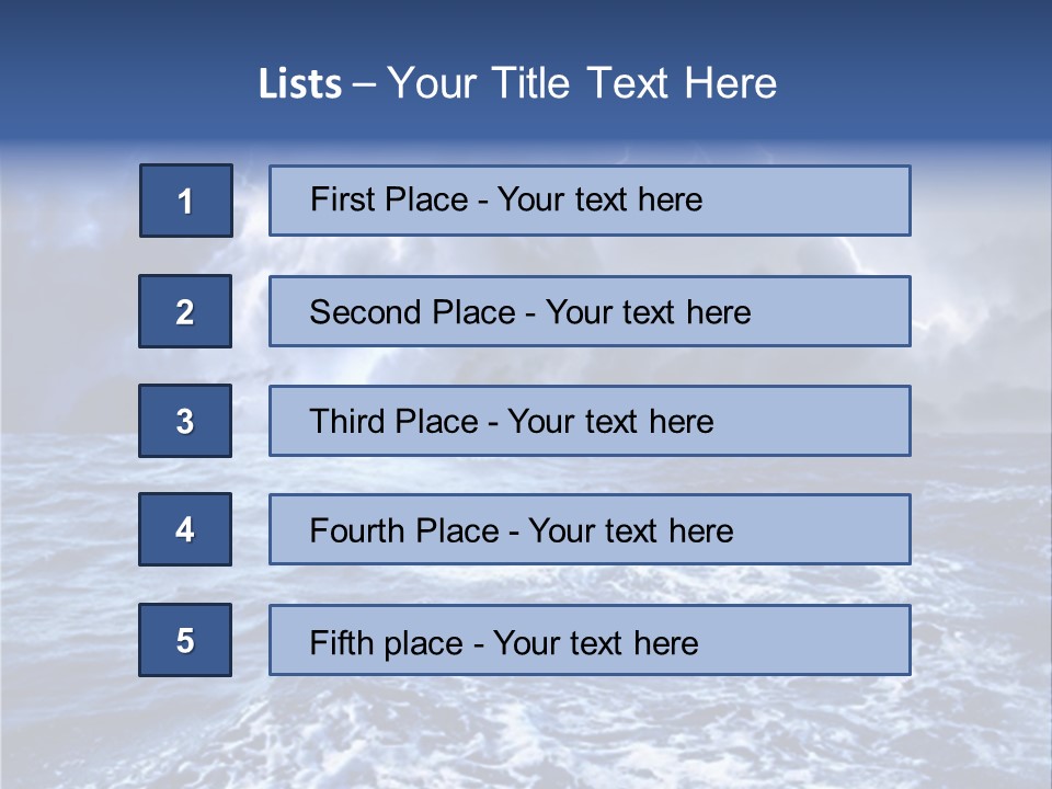 A Storm Is Coming Over The Ocean Powerpoint Template PowerPoint Template