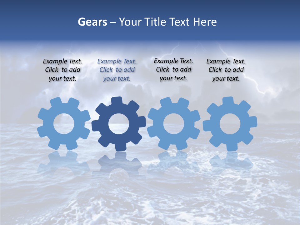 A Storm Is Coming Over The Ocean Powerpoint Template PowerPoint Template