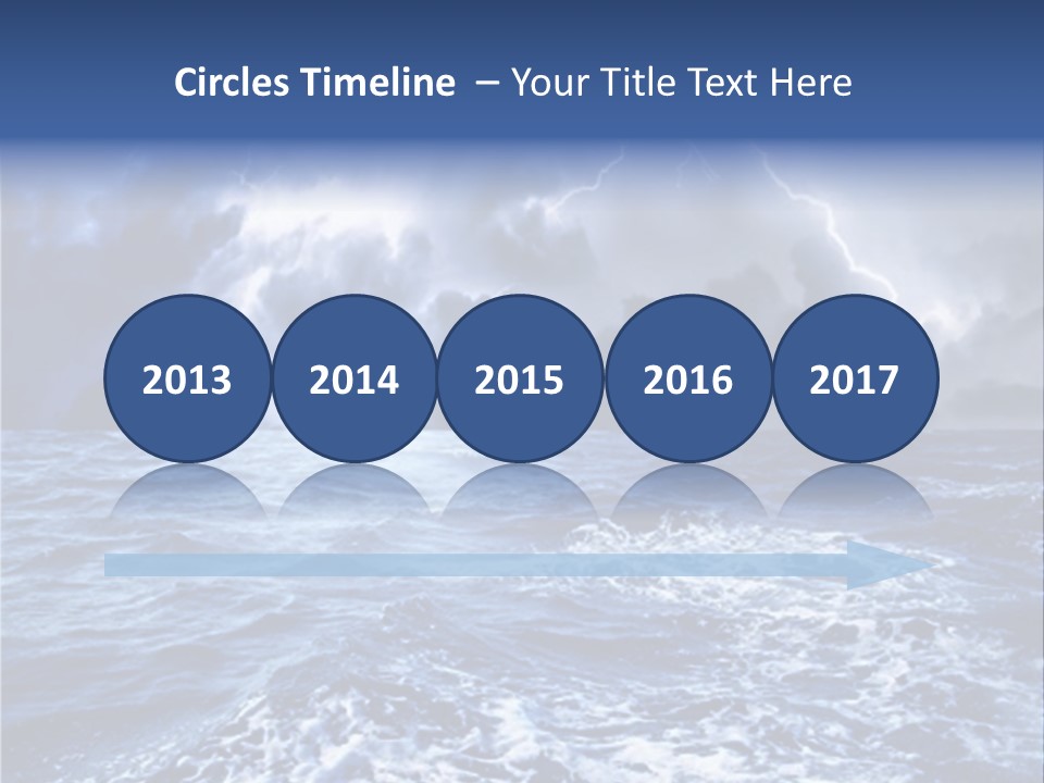 A Storm Is Coming Over The Ocean Powerpoint Template PowerPoint Template