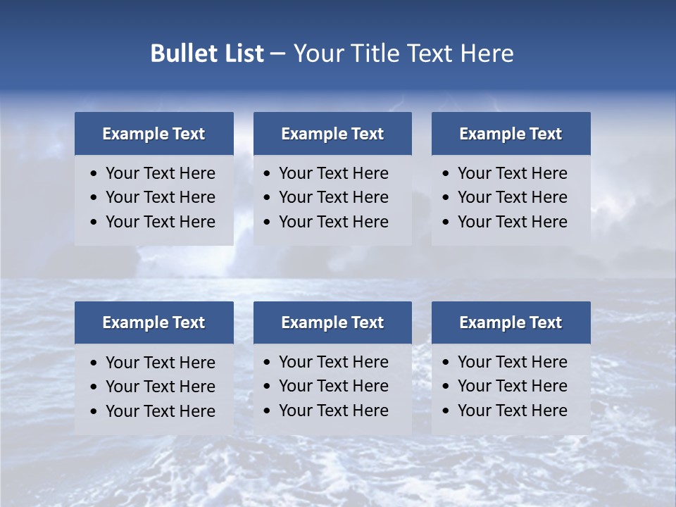 A Storm Is Coming Over The Ocean Powerpoint Template PowerPoint Template