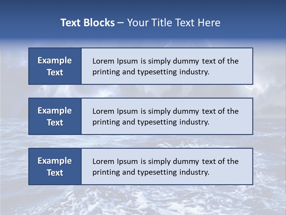 A Storm Is Coming Over The Ocean Powerpoint Template PowerPoint Template