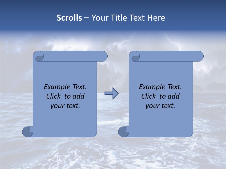 A Storm Is Coming Over The Ocean Powerpoint Template PowerPoint Template