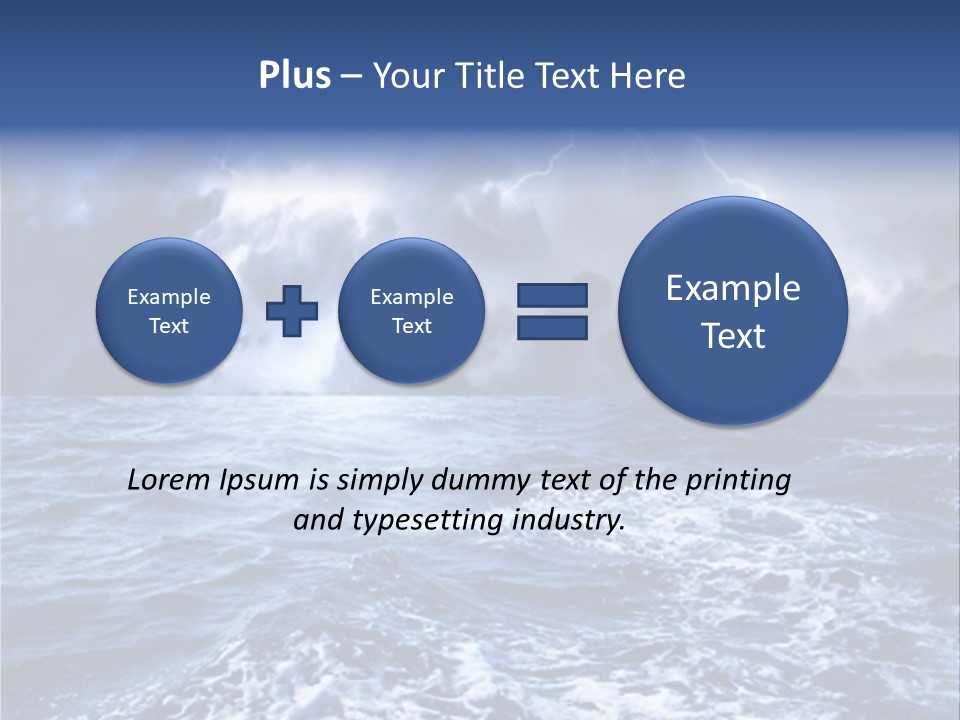 A Storm Is Coming Over The Ocean Powerpoint Template PowerPoint Template