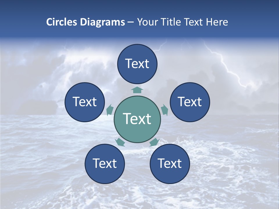 A Storm Is Coming Over The Ocean Powerpoint Template PowerPoint Template