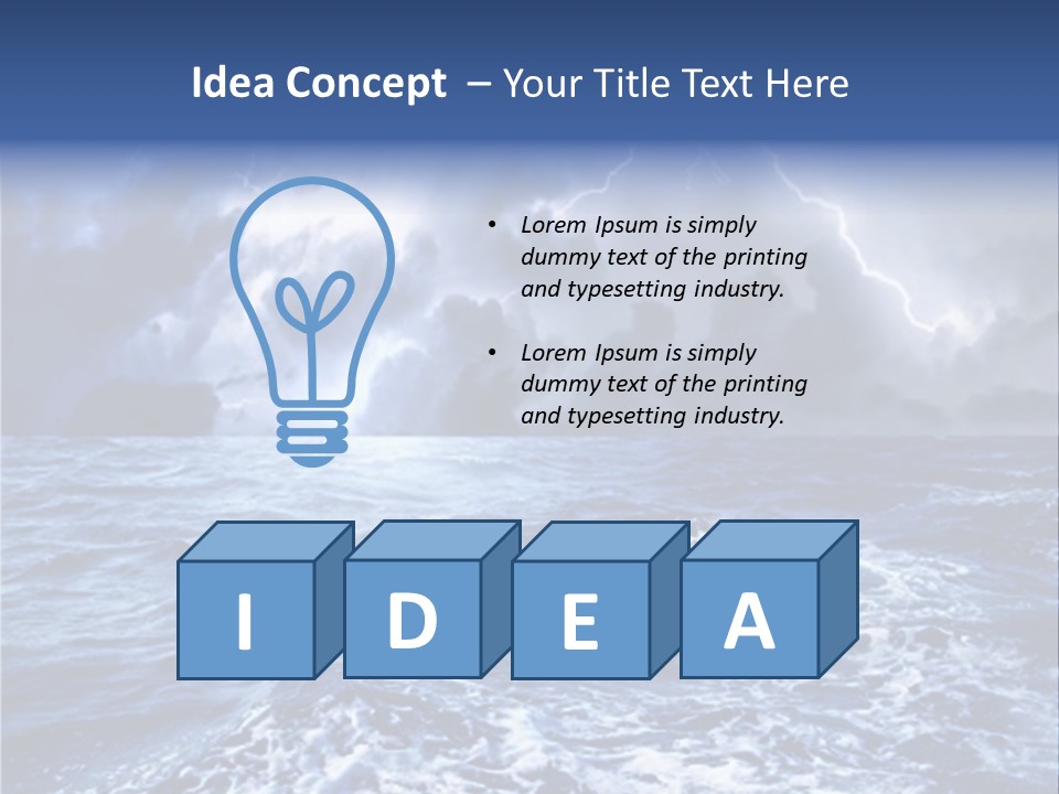 A Storm Is Coming Over The Ocean Powerpoint Template PowerPoint Template