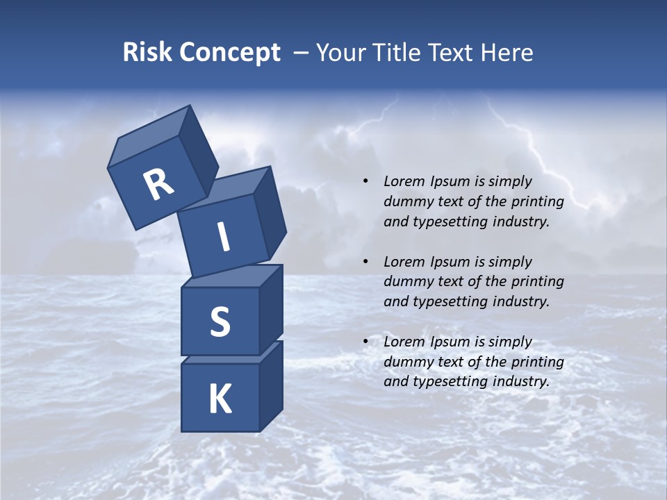 A Storm Is Coming Over The Ocean Powerpoint Template PowerPoint Template