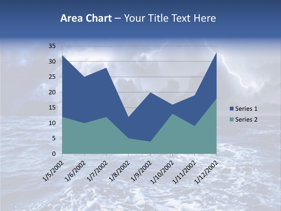 A Storm Is Coming Over The Ocean Powerpoint Template PowerPoint Template