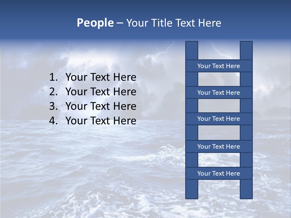A Storm Is Coming Over The Ocean Powerpoint Template PowerPoint Template
