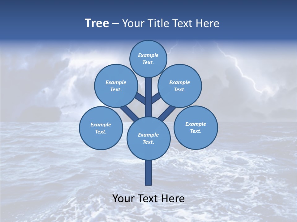 A Storm Is Coming Over The Ocean Powerpoint Template PowerPoint Template