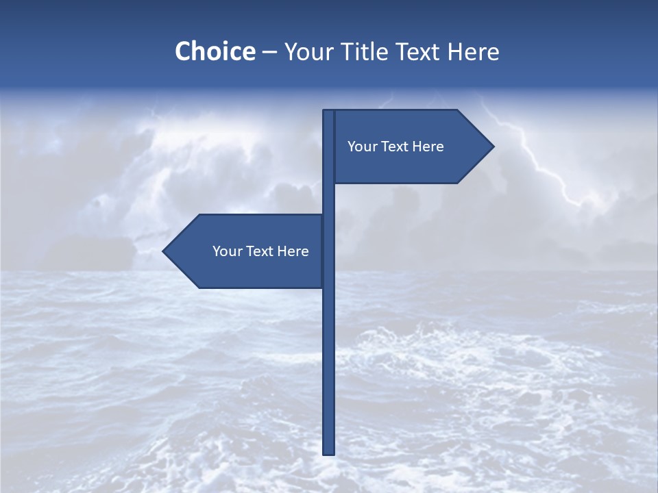 A Storm Is Coming Over The Ocean Powerpoint Template PowerPoint Template