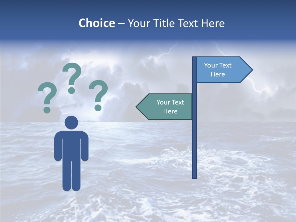 A Storm Is Coming Over The Ocean Powerpoint Template PowerPoint Template