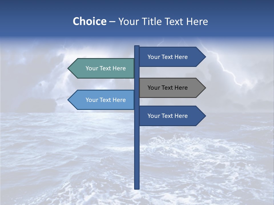 A Storm Is Coming Over The Ocean Powerpoint Template PowerPoint Template