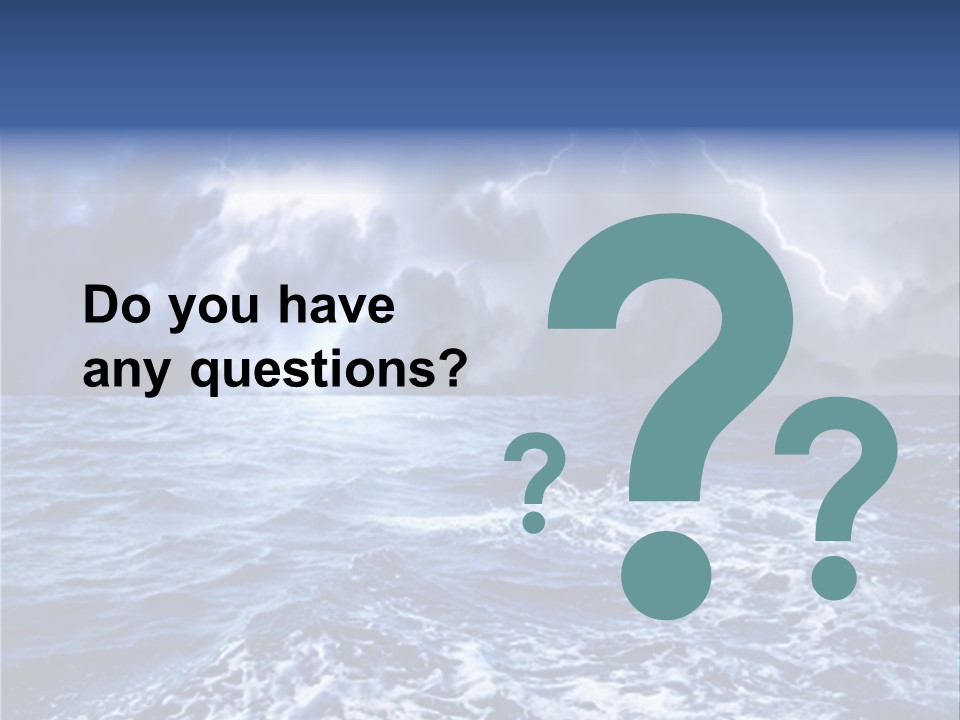 A Storm Is Coming Over The Ocean Powerpoint Template PowerPoint Template