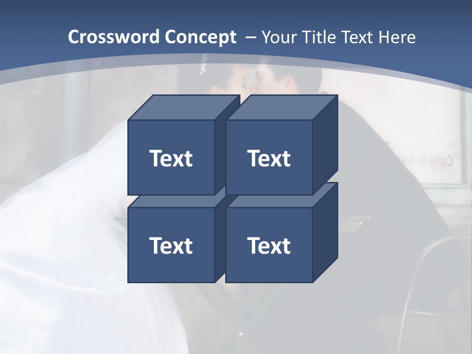 Wedding Couple At Cafe Romantic PowerPoint Template