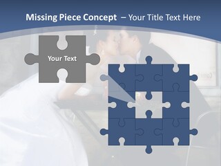 Wedding Couple At Cafe Romantic PowerPoint Template