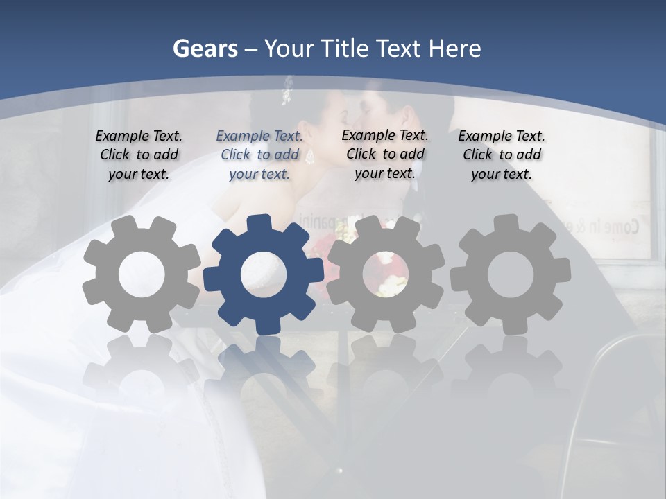 Wedding Couple At Cafe Romantic PowerPoint Template