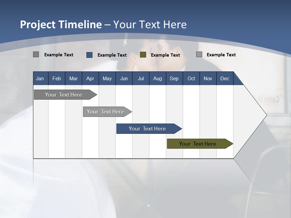 Wedding Couple At Cafe Romantic PowerPoint Template