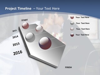 Wedding Couple At Cafe Romantic PowerPoint Template