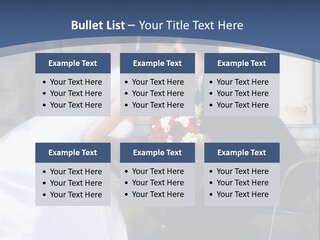 Wedding Couple At Cafe Romantic PowerPoint Template