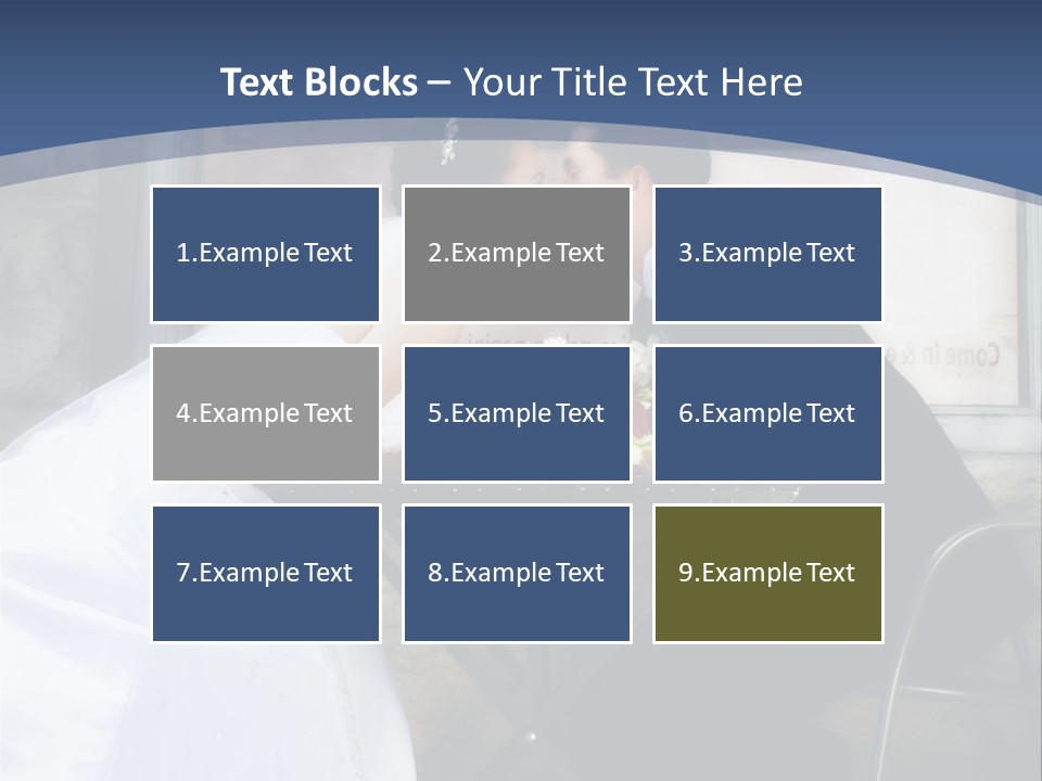 Wedding Couple At Cafe Romantic PowerPoint Template