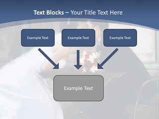 Wedding Couple At Cafe Romantic PowerPoint Template