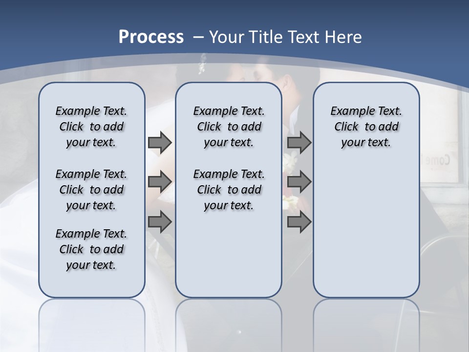 Wedding Couple At Cafe Romantic PowerPoint Template