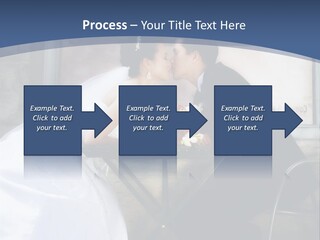 Wedding Couple At Cafe Romantic PowerPoint Template