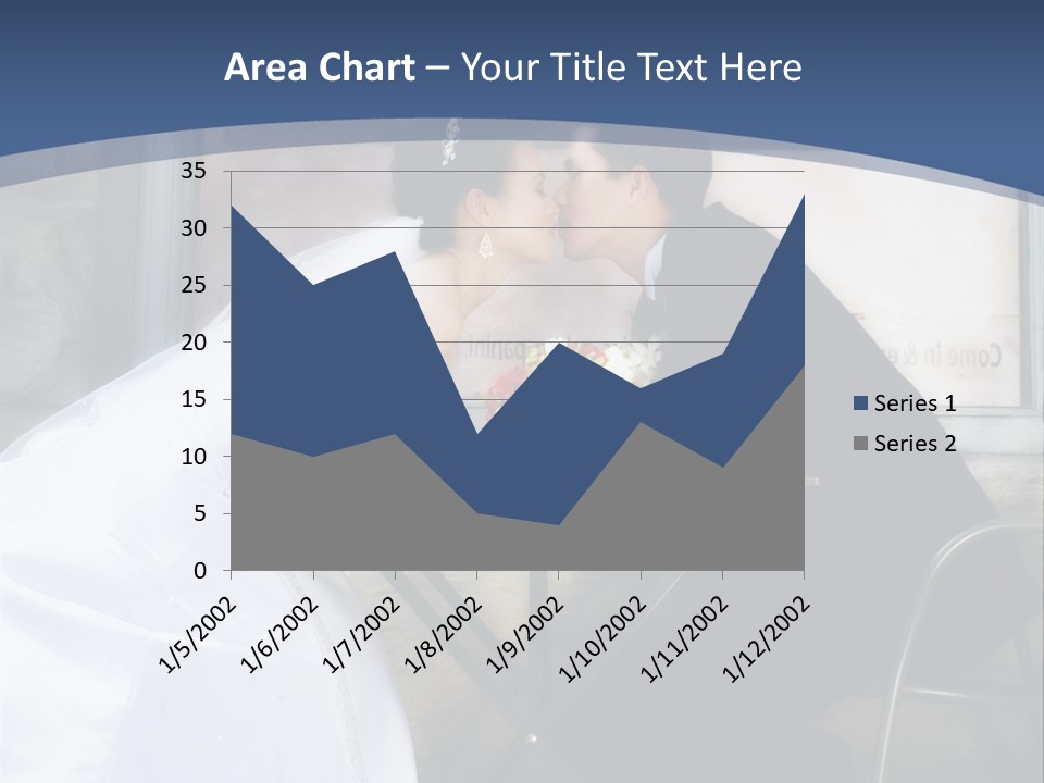 Wedding Couple At Cafe Romantic PowerPoint Template